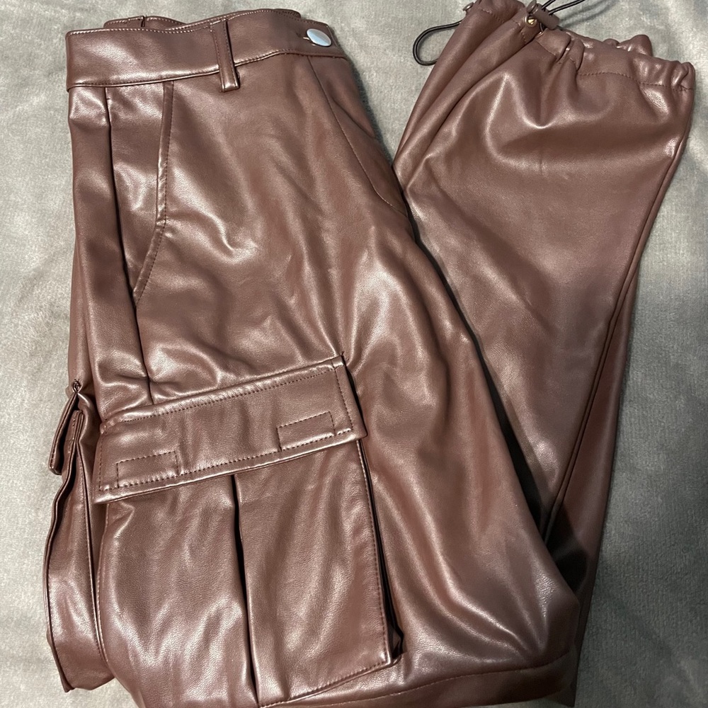 “Bad Blood Faux Leather Convertible Cargo Pants”